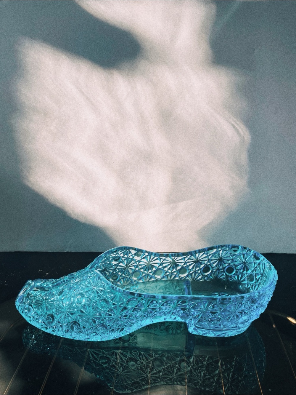 Blue Victorian 1886 EAPG Glass Slipper Dish